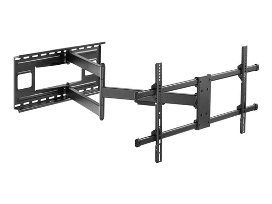 Wall mount monitor/TV bracket from 43" to 80" double long articulated arm tilt +5 /-15 swivel range +90/-90 distance to wall 82mm to 1015mm VESA 800x400 max. up to 50kg black