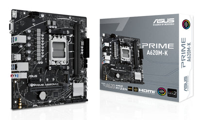 ASUS PRIME A620M-K: (AM5) 2DDR5 VGA HDMI RJ45 mATX