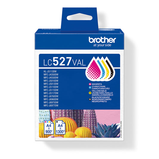 Ink LC527VAL 4-ink cartridge pack (BK/C/M/Y) up to 1300 pages black and 900 pages color according to ISO/IEC 24711