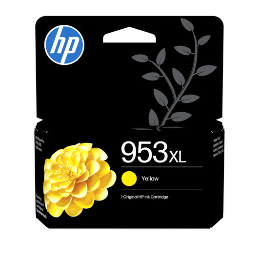 HP 953XL Yellow Original Ink Cartridge - F6U18AE. 1,600 Pages