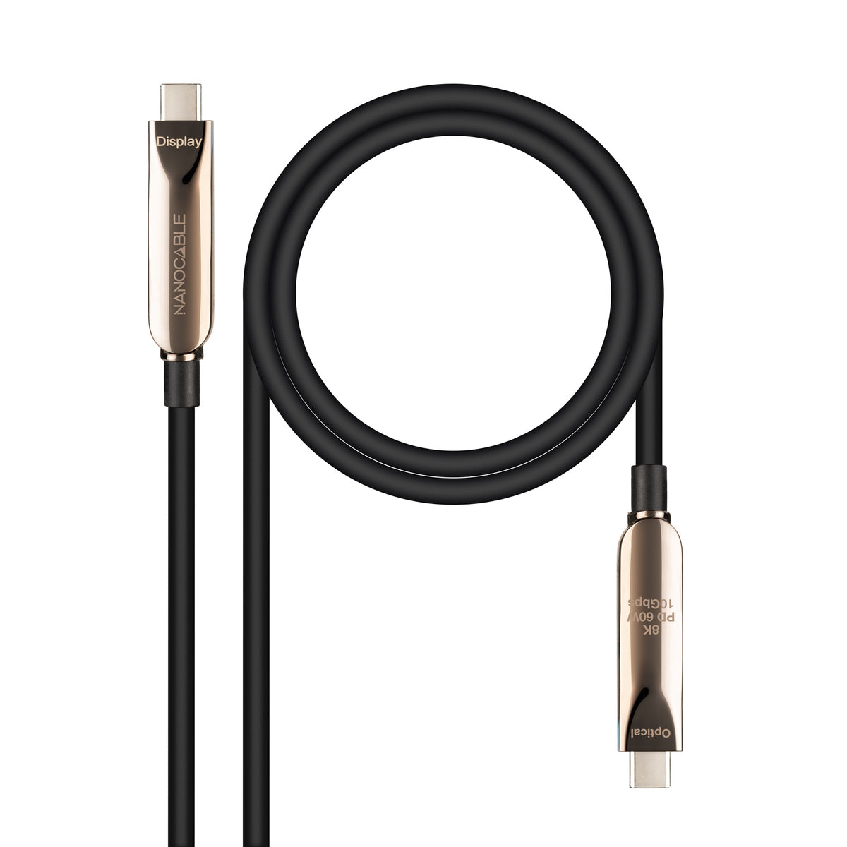 Cable Nanocable USB 3.2Gen2x1 AOC.15m Negro
