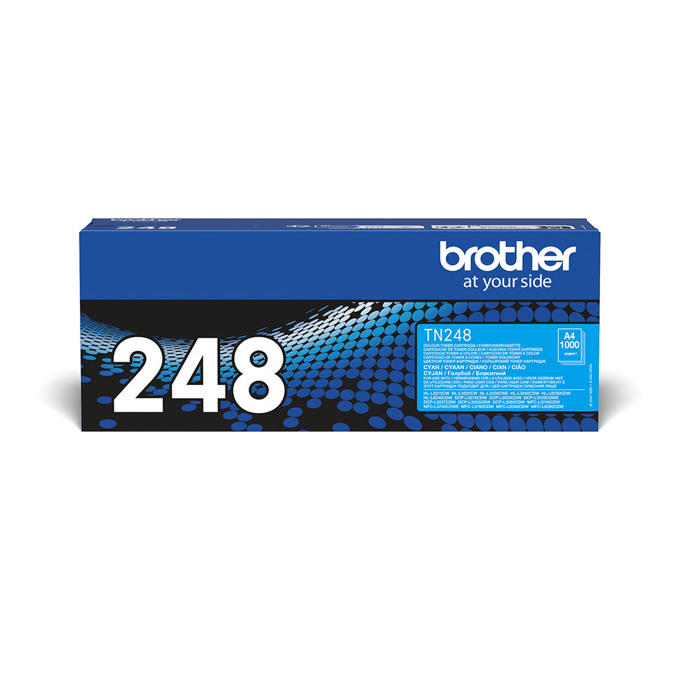 Brother TN248 Cyan Cartucho de Toner Original - TN248C. 1.000 Paginas