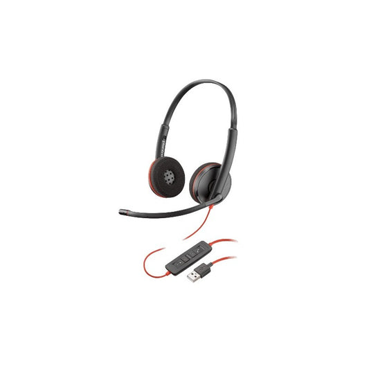 AURICULAR + MICROFONO POLY BLACKWIRE 3220 BIAURAL USB-A