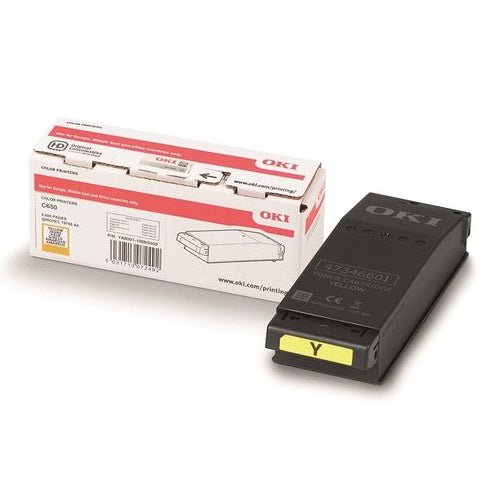 OKI C650 Yellow Original Toner Cartridge - 9006129