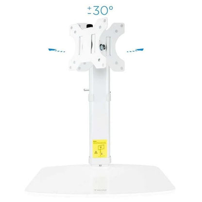 SOPORTE DE MESA TV MONITOR TOOQ REG.ALTURA GIR. INCL. 17"-27" WHITE