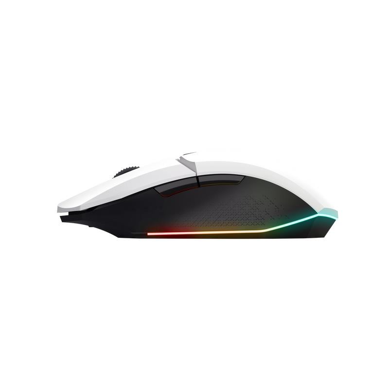 RATON TRUST GAMING GXT 110 FELOX RGB WIRELESS 4800DPI 6 BOTONES WHITE