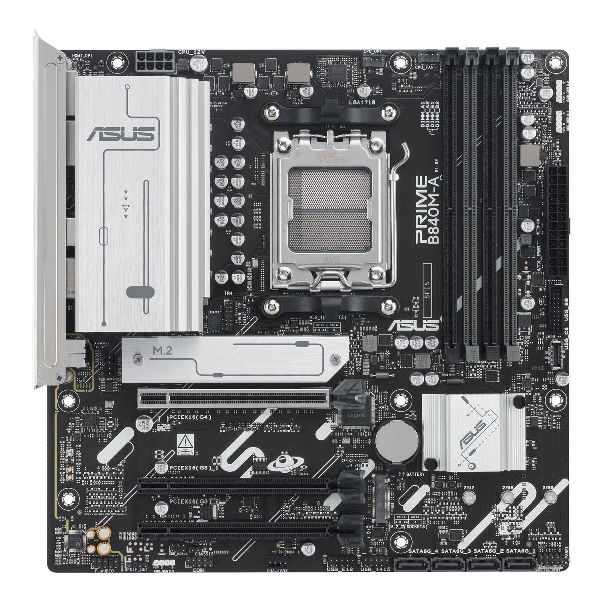 ASUS PRIME B840M-A-CSM: (AM5) 4DDR5 4SATA6 Usb-C HDMI