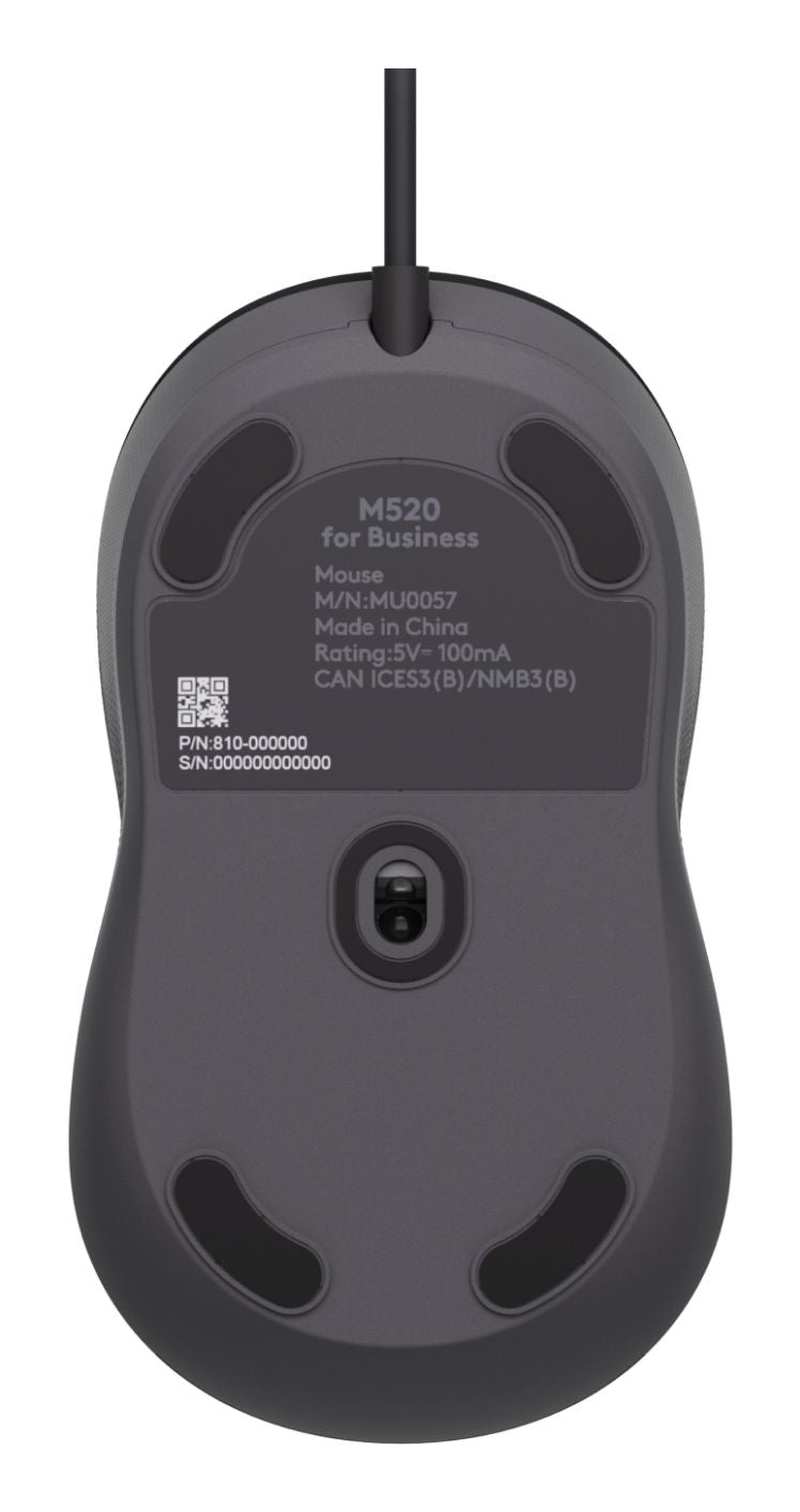 Ratón LOGITECH Signature Wired M520 Grafito
