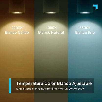 BOMBILLA INTELIGENTE GU10 TP-LINK LED MULTICOLOR 6500K BLANCO AJUSTA WIFI