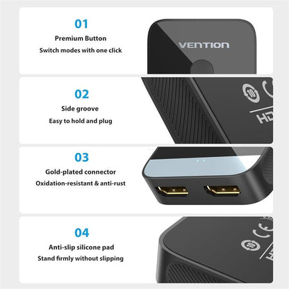 SWITCH/SPLITTER VENTION HDMI/H - X2 HDMI/H BIDIRECCIONAL