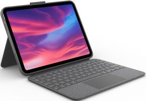 Funda con Teclado Retroiluminado con Trackpad para iPad Decima Generacion y iPad A16 Color Gris