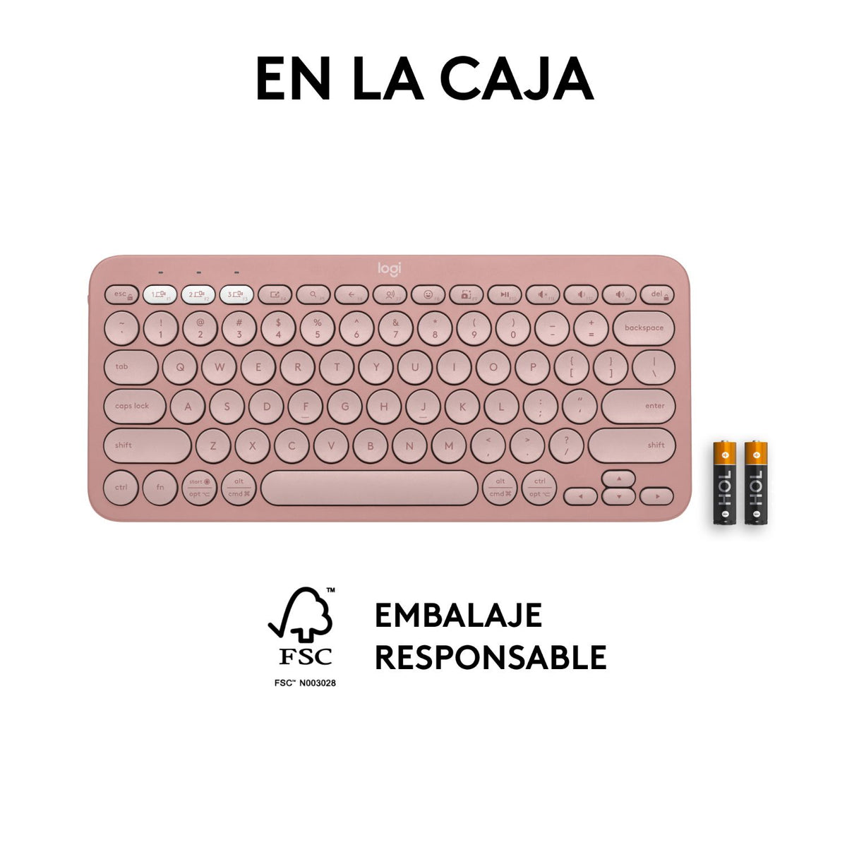 Teclado LOGITECH K380s BT Rosa (920-011829)