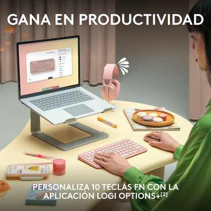 Teclado LOGITECH K380s BT Rosa (920-011829)