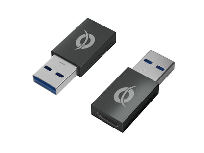 USB-A Male 3.0 to USB-C Female Adapter 2-Pack