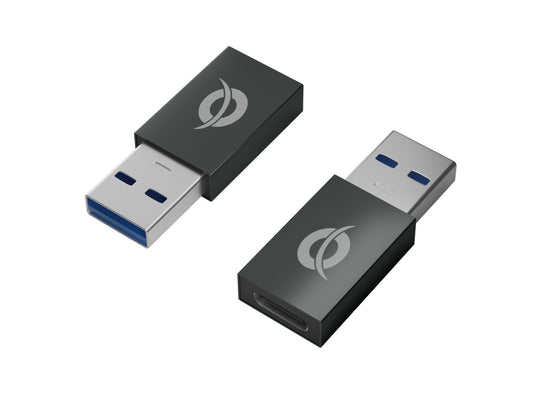 USB-A Male 3.0 to USB-C Female Adapter 2-Pack