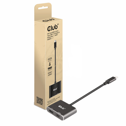 Club 3D USB-C to DP/HDMI Adapter M/F Black (CSV-1552)