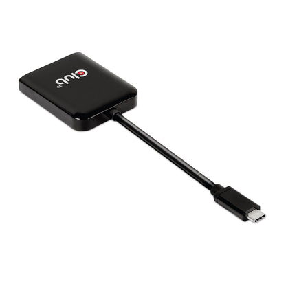 Adaptador Club 3D USB-C a 2xDP 4K M/H Negro (CSV-1555)