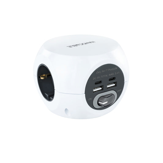 Nanocable 3-Outlet 4xUSB Power Strip with Switch (10.37.0001)