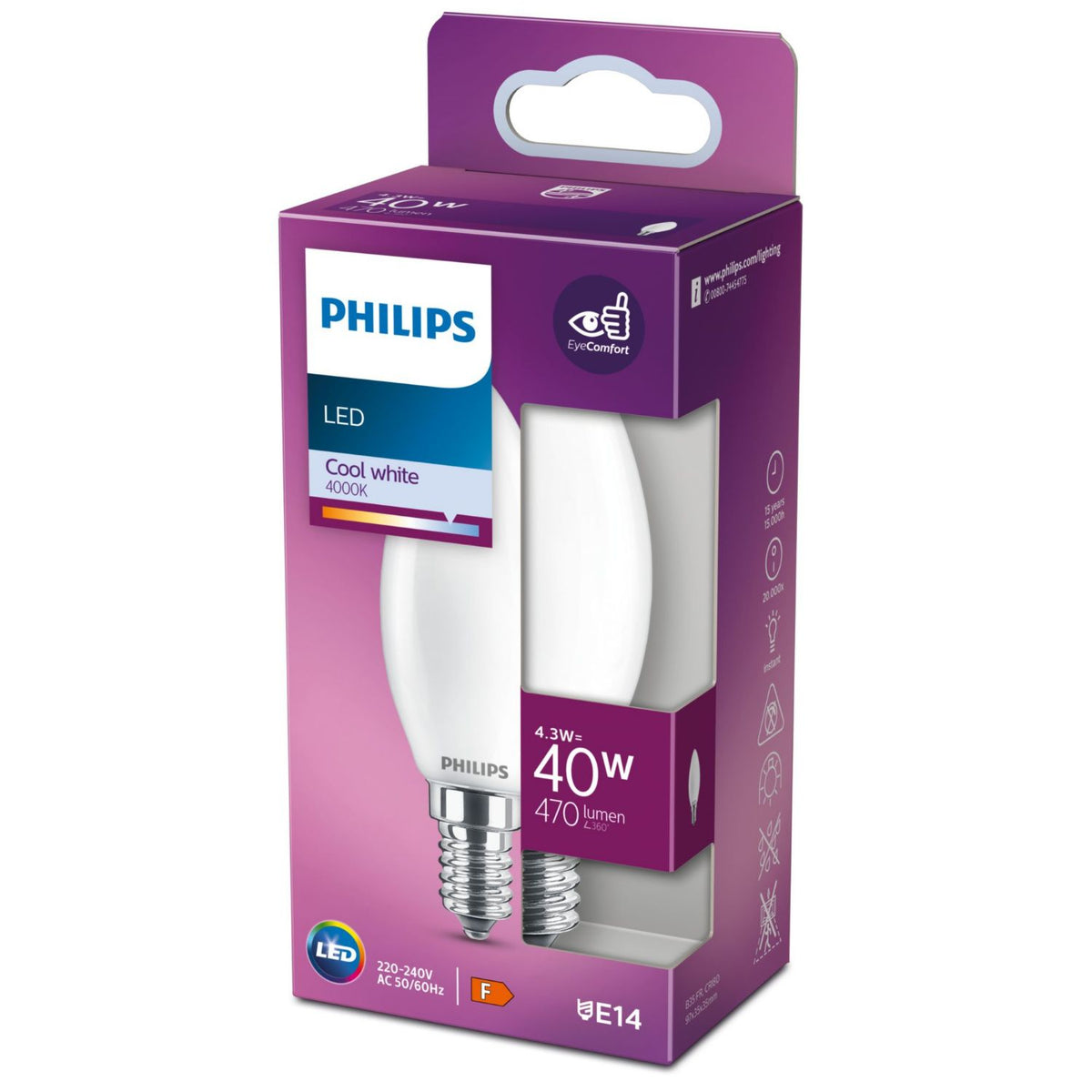 Bombilla Philips LED Classic 40W E14 (929002027028)