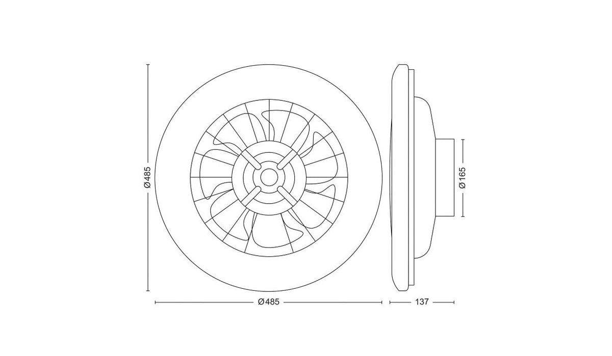 Ventilador Techo Philips Amigo 60+25W (929003338101)
