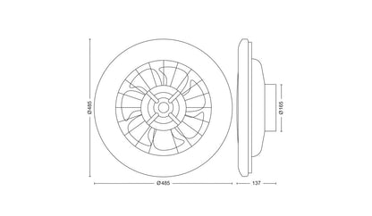 Ventilador Techo Philips Amigo 60+25W (929003338101)