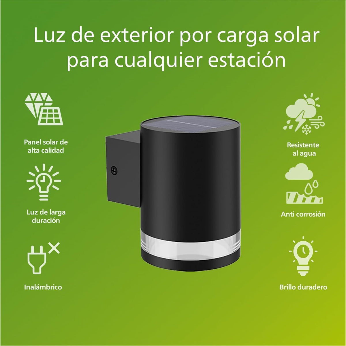 Aplique Pared Philips Fyce Solar 1.5W (929003364701)