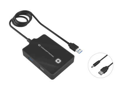 USB 3.0 hub with three USB 2.0 ports + one USB 3.0 port with 90cm black cable