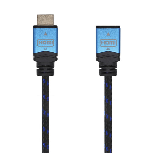 AISENS HDMI A/M to HDMI A/F Cable 1m Black (A120-0452)