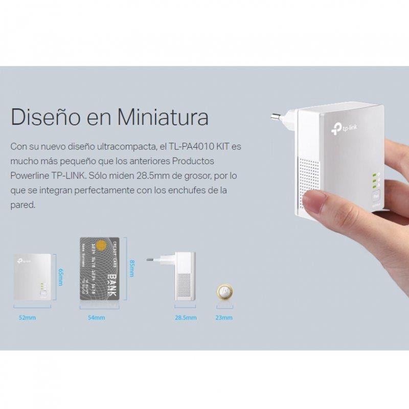 POWERLINE TP-LINK TL-PA4010KIT ETHERNET 2UDS 500M