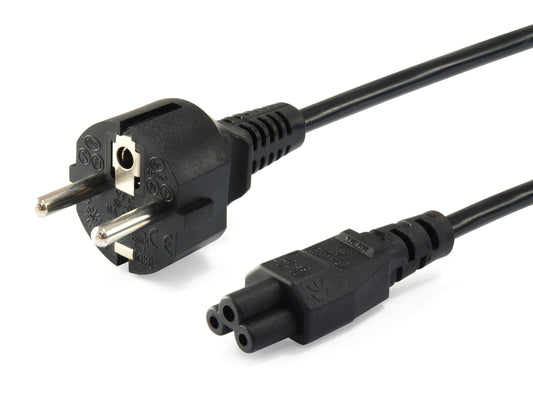 EQUIP Schuko/M to C5/F Cable 1.8m Black (EQ112150)