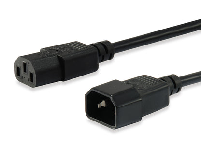 EQUIP Cable desde IEC macho a IEC hembra longitud 1.8 metros ideal CPU a monitor/UPS (112100)