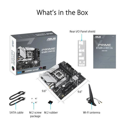 PLACA BASE ASUS B760M-A WIFI D4 M-ATX DDR4 HDMI + DP