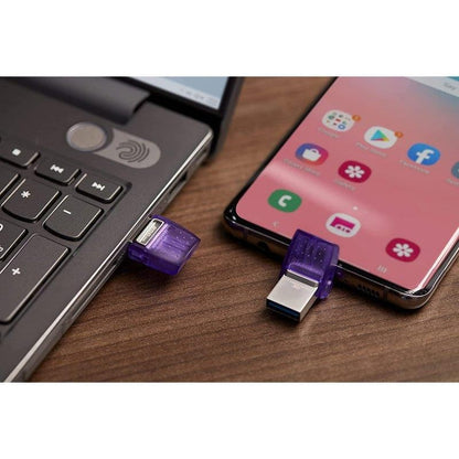 PEN DRIVE 128GB KINGSTON USB-A/USB-C 3.2 PURPLE