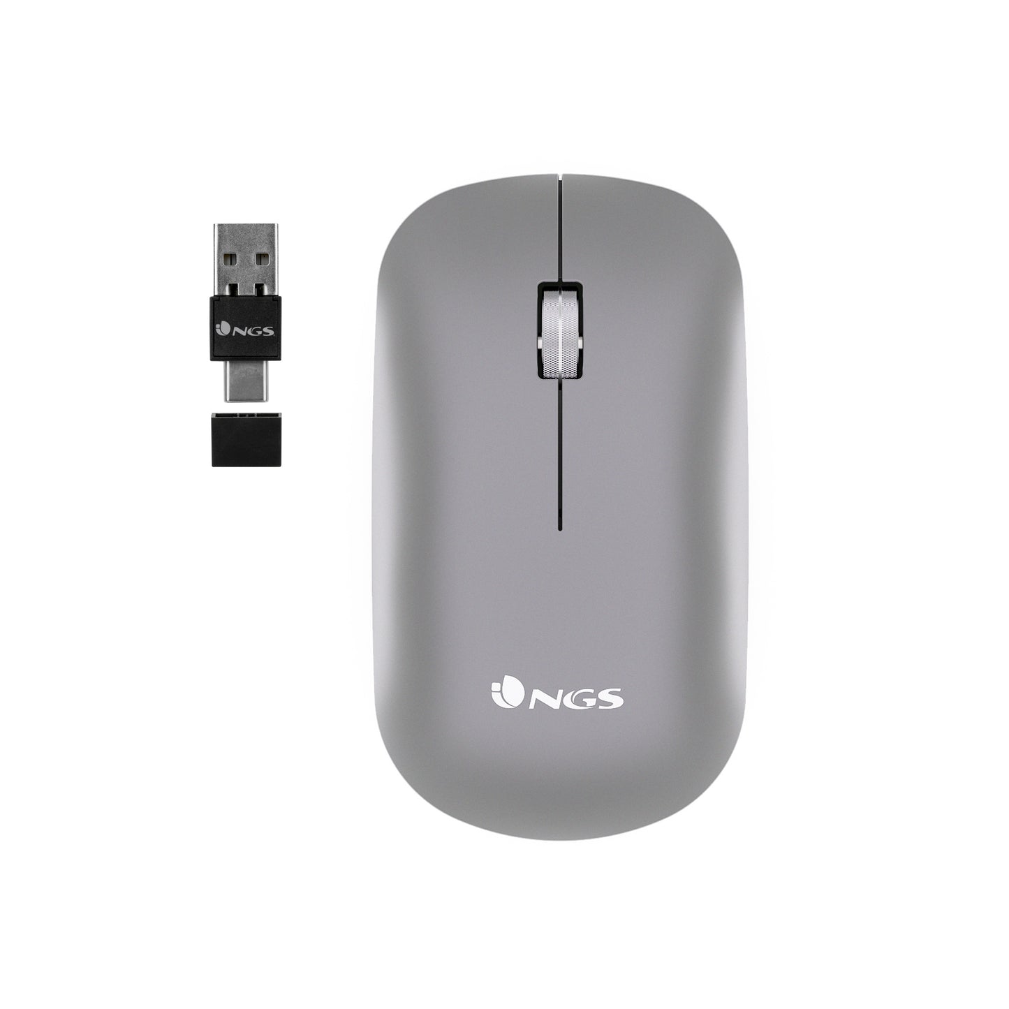 Ratón NGS Óptico Bluetooth 5.1 2400dpi Gris (SNOOP-RB)