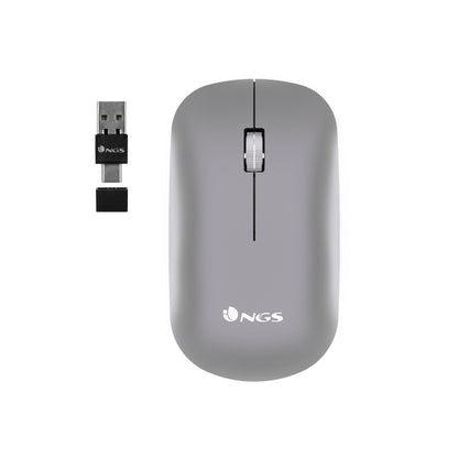 Ratón NGS Óptico Bluetooth 5.1 2400dpi Gris (SNOOP-RB)