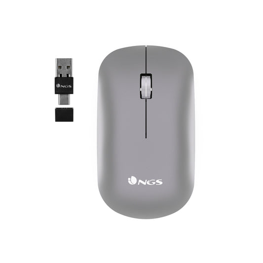 Ratón NGS Óptico Bluetooth 5.1 2400dpi Gris (SNOOP-RB)