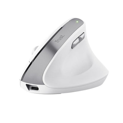 RATON TRUST BAYO II ERGONOMICO ECO 2400 DPI WIRELESS RECARGABLE WHITE