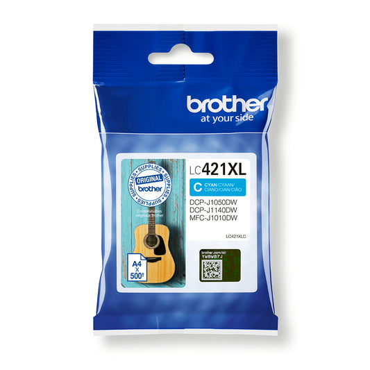 BROTHER XL Cyan Ink 500 pages (LC421XLC)
