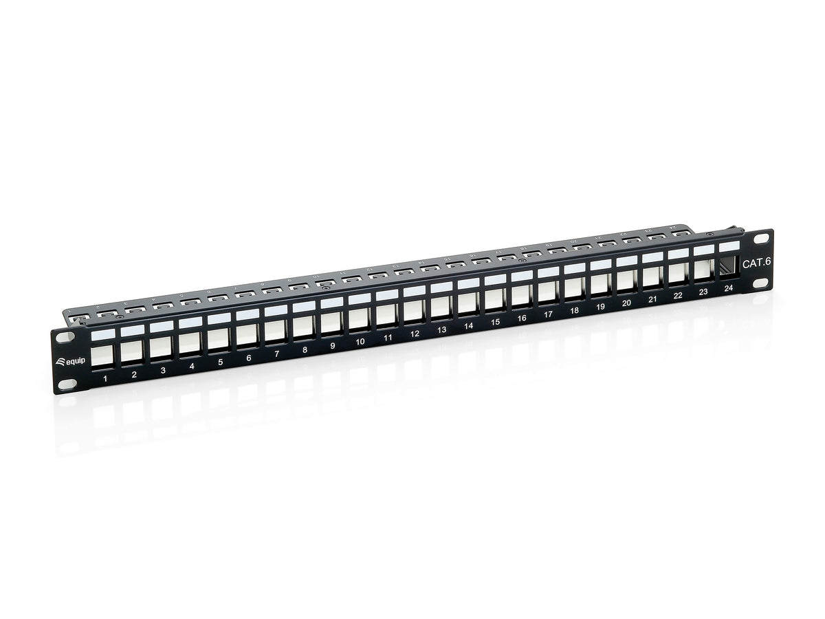 EQUIP Patch Panel Vacío 24 puertos Cat.6 1U (EQ769124)