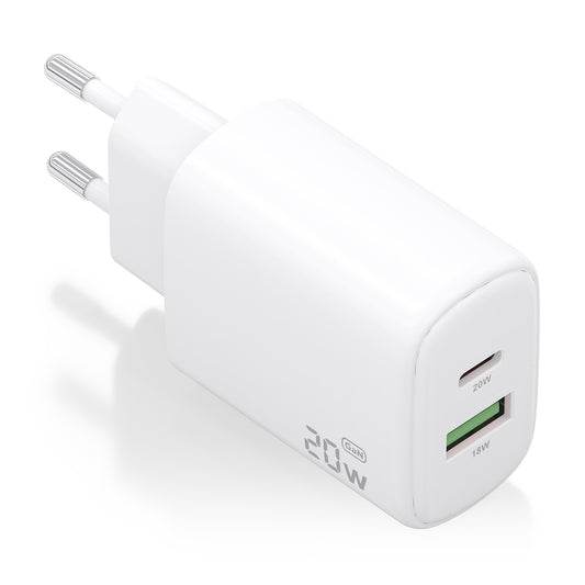 Cargador Pared AISENS Usb-C/Usb-A 20W Blanco(A110-0909)