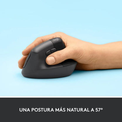 RATON LOGITECH LIFT VERTICAL WIRELESS ERGONOMIC 4000DPI 6 BOTONES BLACK