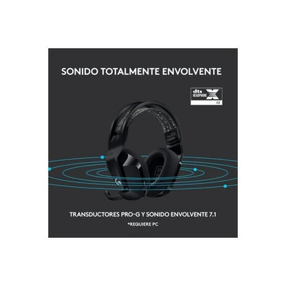AURICULARES + MICROFONO LOGITECH GAMING G733 RGB WIRELESS BLACK