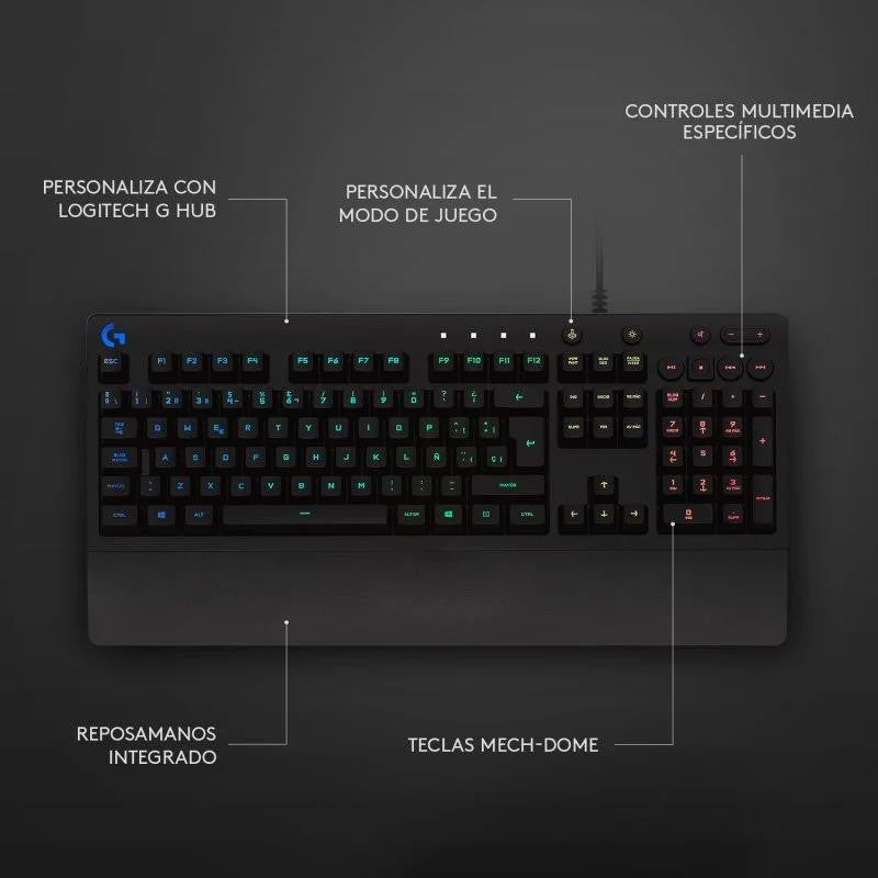 TECLADO GAMING LOGITECH G213 USB RGB BLACK