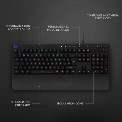 TECLADO GAMING LOGITECH G213 USB RGB BLACK