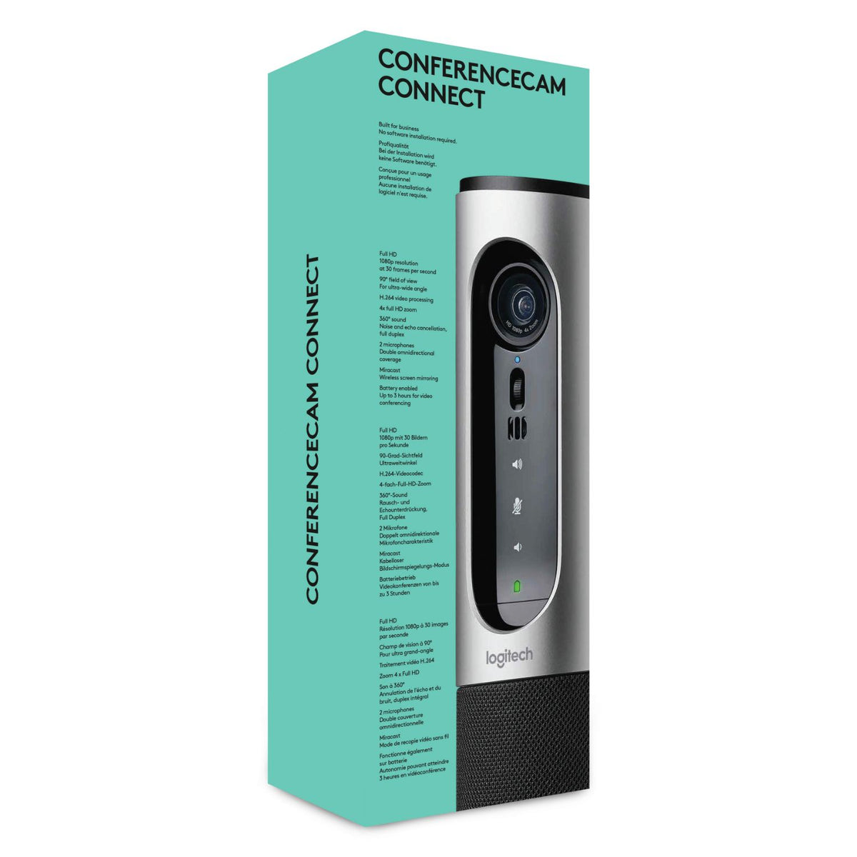 WebCam LOGITECH Connect PTZ FHD BT Plata (960-001034)