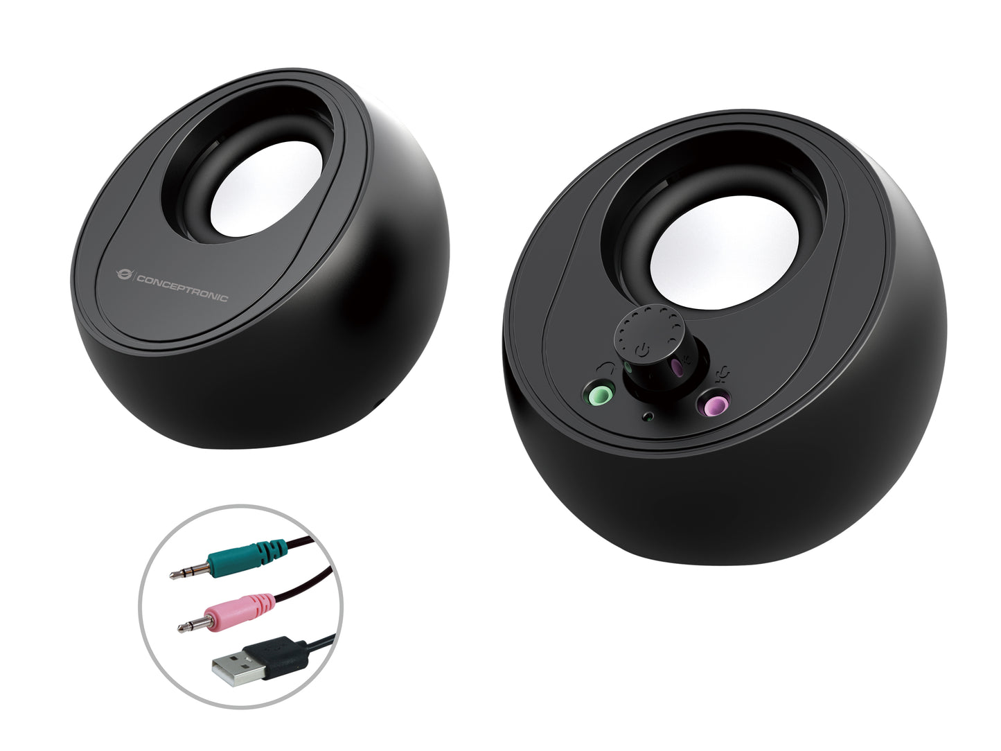 CONCEPTRONIC 2.0 10W BT USB 3.5mm Speakers (BJORN01B)