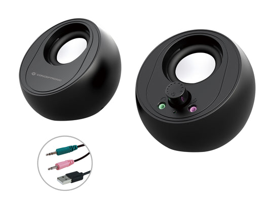 CONCEPTRONIC 2.0 10W BT USB 3.5mm Speakers (BJORN01B)