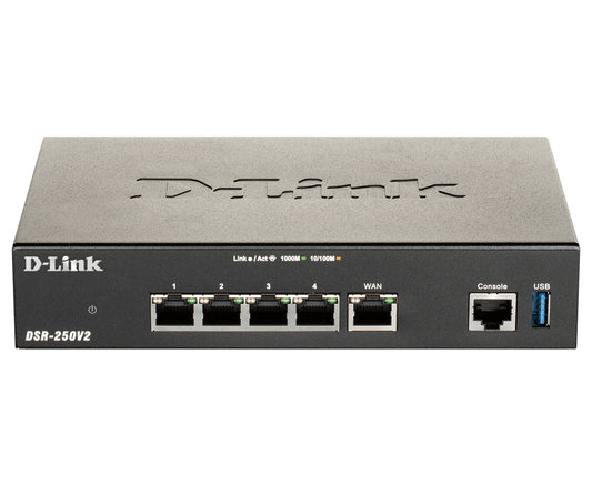 Router D-Link VPN WiFi 1xUSB-A 3.0 Black (DSR-250V2)
