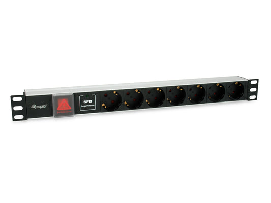 Regleta EQUIP 7xSchuko Interruptor Rack 1U (EQ333309)