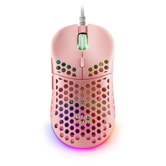 Mars Gaming RGB USB-A 12800dpi Pink Mouse (MM55P)
